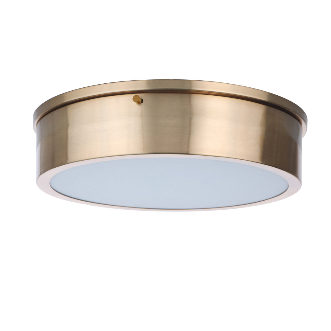 Fenn 1 Light 13" LED Flushmount in Satin Brass CRAFTMADE