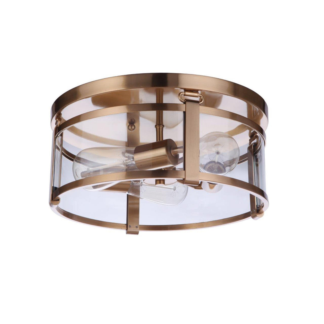 Elliot 3 Light Flushmount in Satin Brass CRAFTMADE