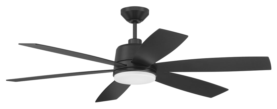 CRAFTMADE 54" Hogan Fan in Flat Black Finish, Blades Included