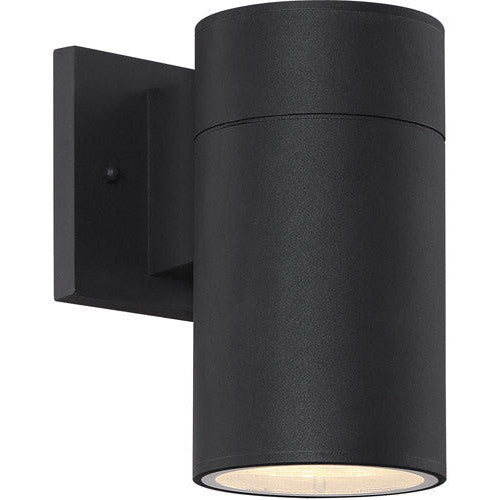 CRAFTMADE Pillar 1 Light Outdoor LED Wall Lantern in Textured Black