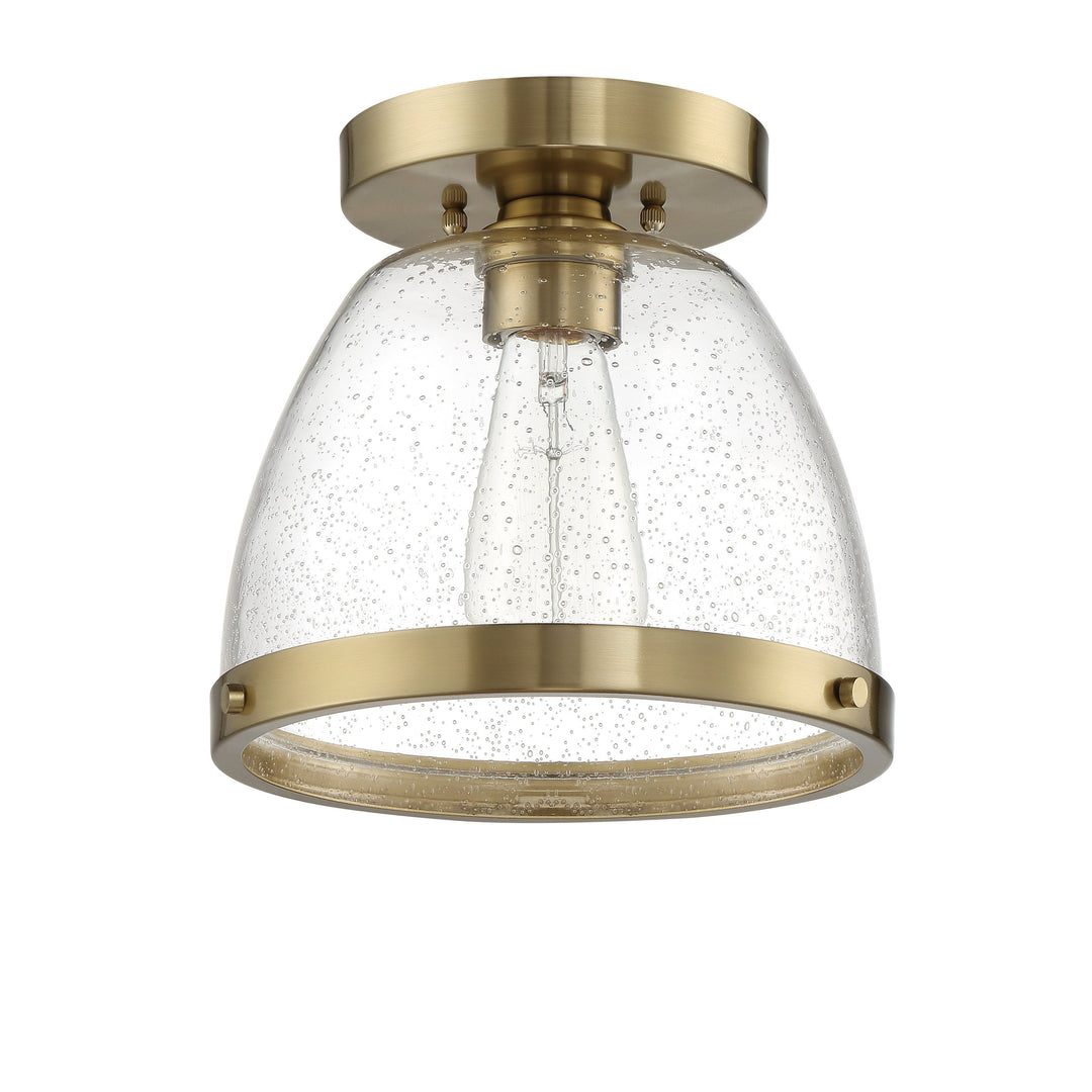 CRAFTMADE Lodie 1 Light 9.5" Flushmount in Satin Brass