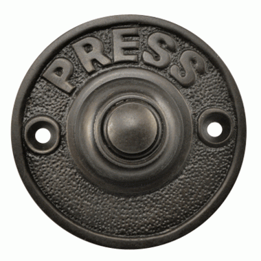 Classic American PRESS Doorbell Push Button (Oil Rubbed Bronze Finish) COPPER MOUNTAIN HARDWARE