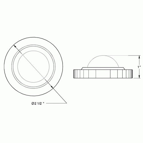 DELTANA Convex Wall Door Hold / Door Stop (Brushed Chrome Finish)