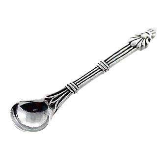 Corinthian Style Ornate Sterling Salt Spoon Copper Mountain Hardware