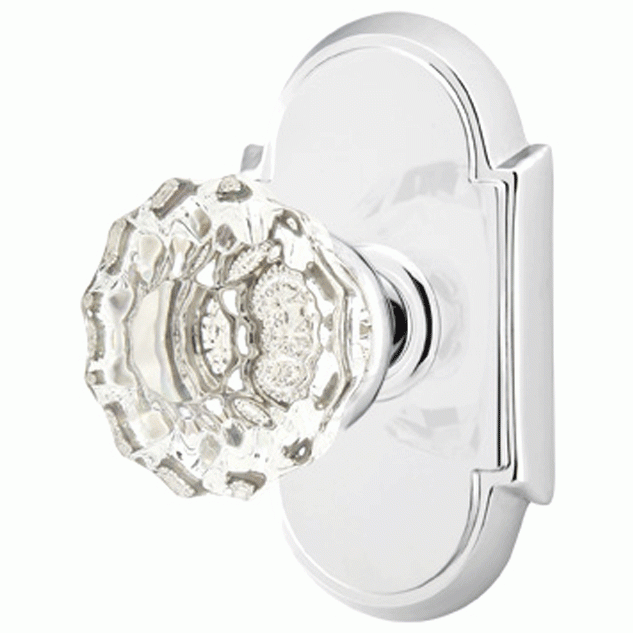 EMTEK Emtek Crystal Astoria Door Knob Set With # 8 Rosette