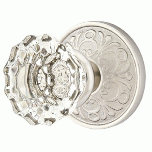 EMTEK Emtek Crystal Astoria Door Knob Set With Lancaster Rosette