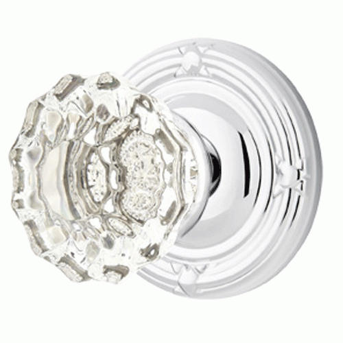 EMTEK Emtek Crystal Astoria Door Knob Set With Ribbon & Reed Rosette