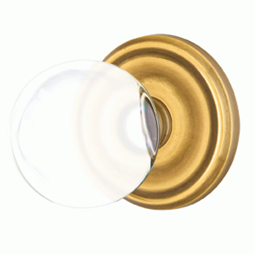 EMTEK Crystal Bristol Door Knob Set With Regular Rosette