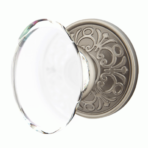 EMTEK Emtek Crystal Hampton Door Knob Set With Lancaster Rosette (Several Finish Options)