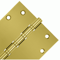 DELTANA 5 Inch X 5 Inch Solid Brass Four Ball Bearing Square Hinge (PVD Polished Brass Finish)