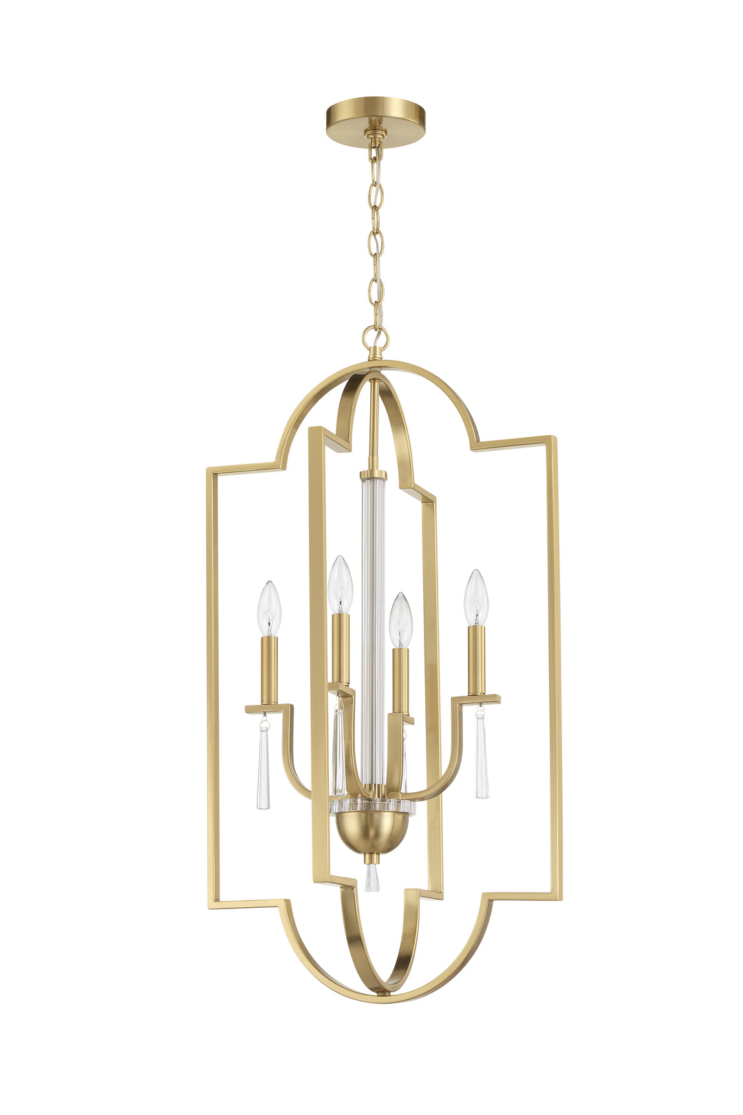 Fortuna 4 Light Foyer in Satin Brass CRAFTMADE