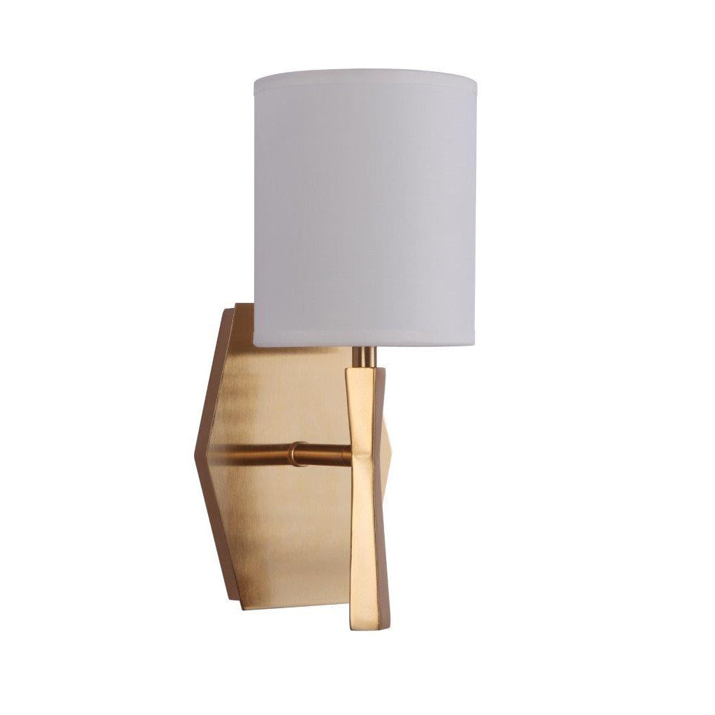 CRAFTMADE Chatham 1 Light Wall Sconce in Satin Brass