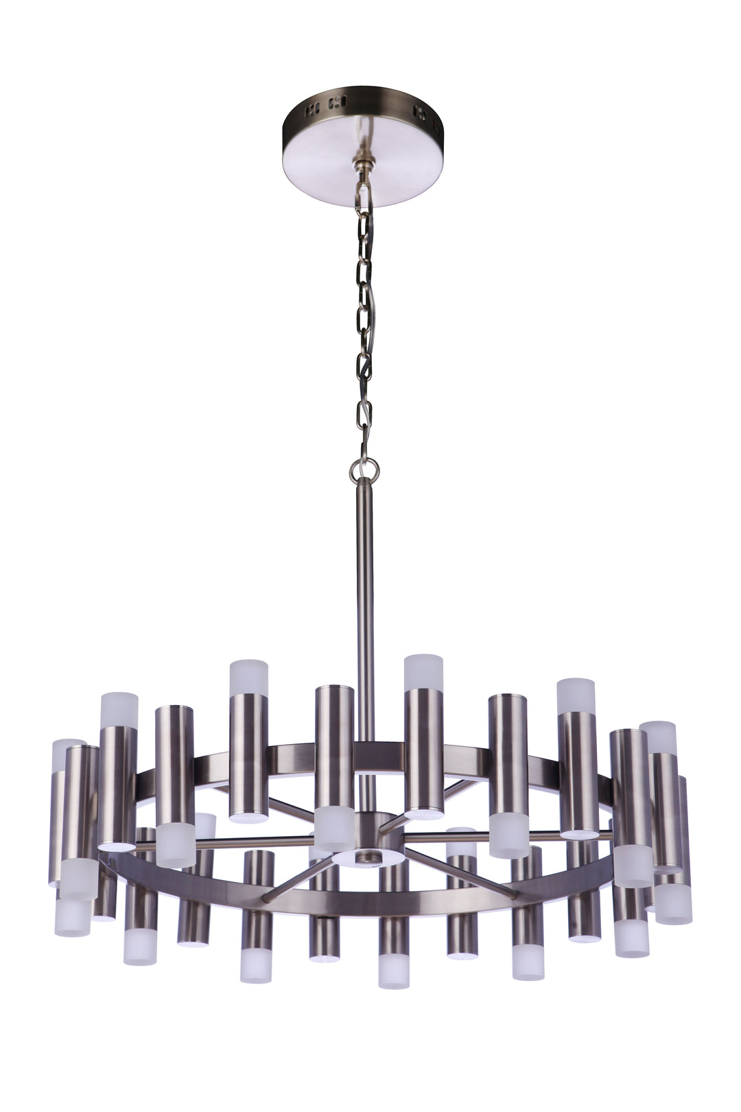 CRAFTMADE Simple Lux 24 Light LED Chandelier in Brushed Polished Nickel