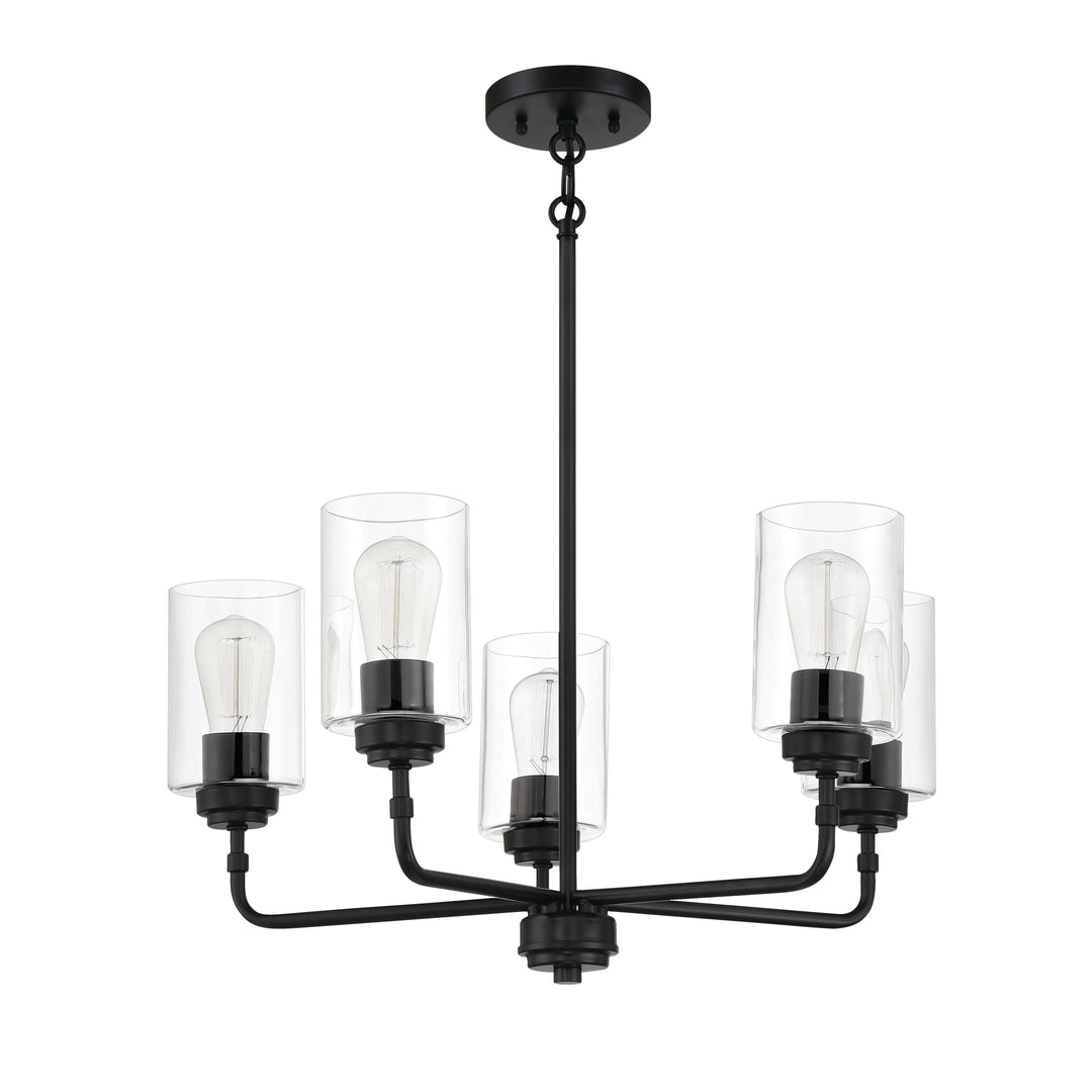 CRAFTMADE Stowe 5 Light Chandelier in Flat Black