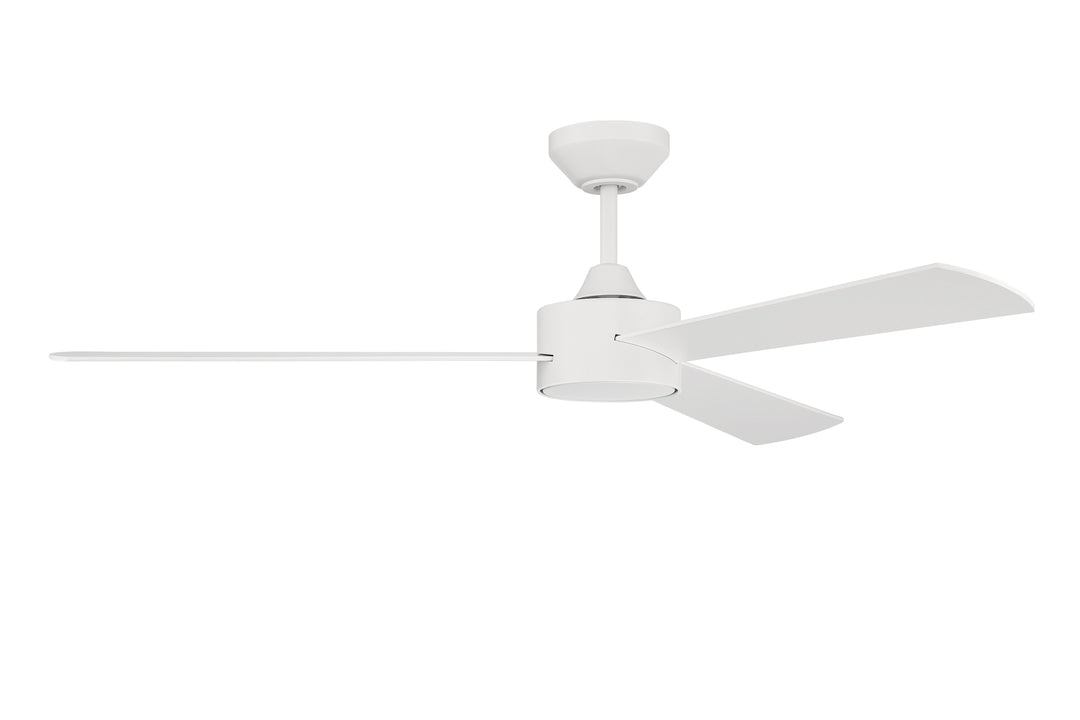 CRAFTMADE 52" Provision Indoor/Outdoor (Damp) in Matte White w/ White Blades