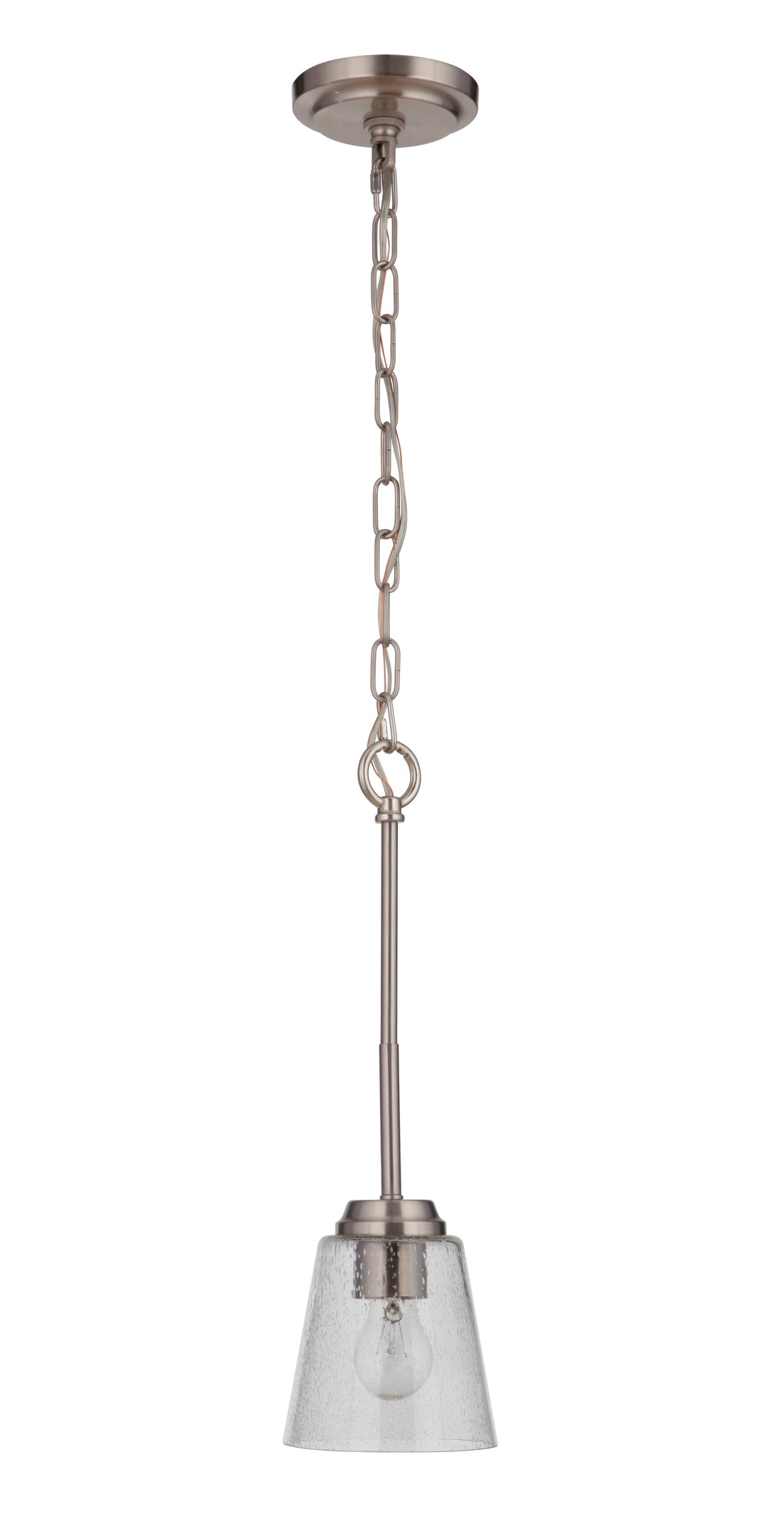 CRAFTMADE Tyler 1 Light Mini Pendant in Brushed Polished Nickel