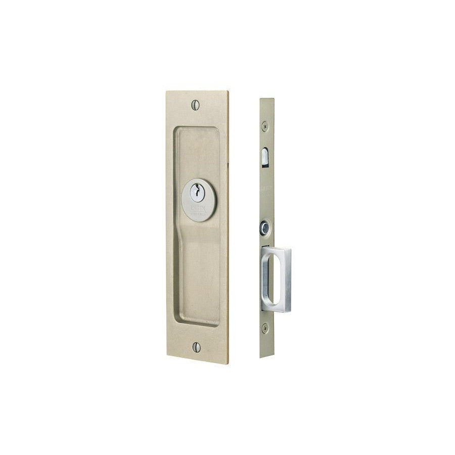 EMTEK Emtek Sandcast Bronze Rustic Modern Rectangular Mortise Pocket Door (Several Finishes Available)