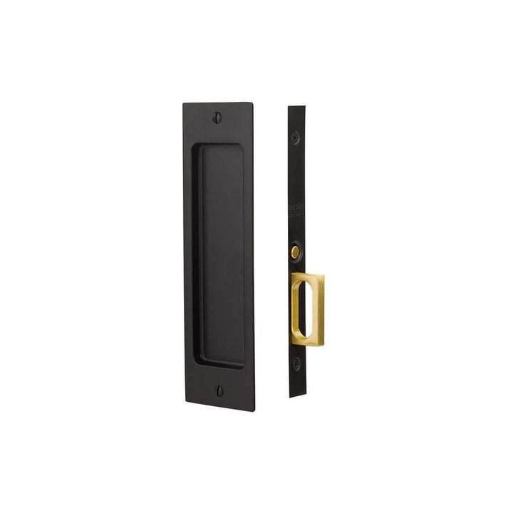 EMTEK Emtek Sandcast Bronze Rustic Modern Rectangular Mortise Pocket Door (Several Finishes Available)