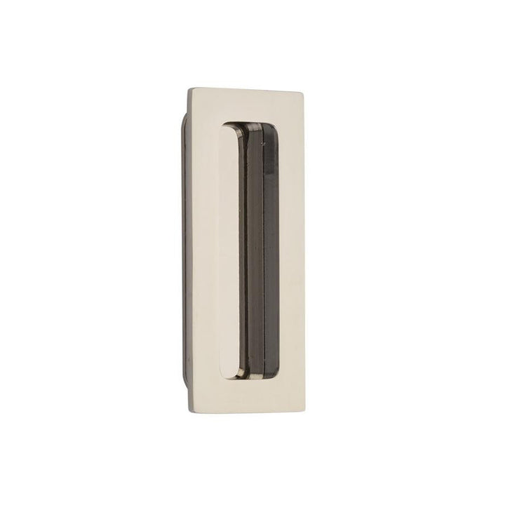 EMTEK 4 Inch Solid Brass Modern Rectangular Flush Pull