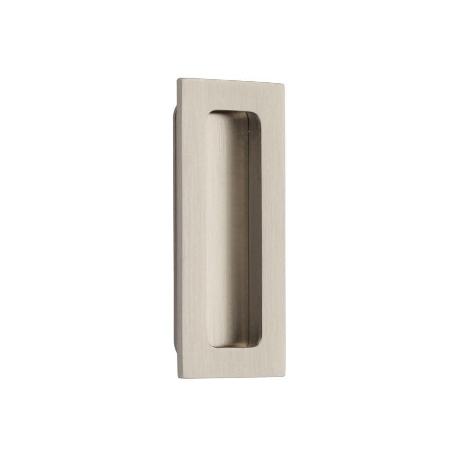 EMTEK 4 Inch Solid Brass Modern Rectangular Flush Pull