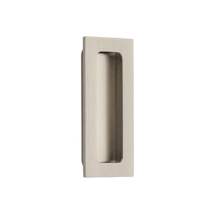 EMTEK 4 Inch Solid Brass Modern Rectangular Flush Pull