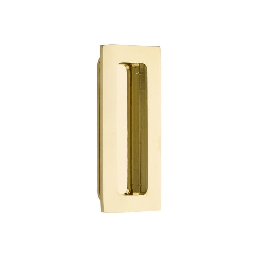 EMTEK 4 Inch Solid Brass Modern Rectangular Flush Pull