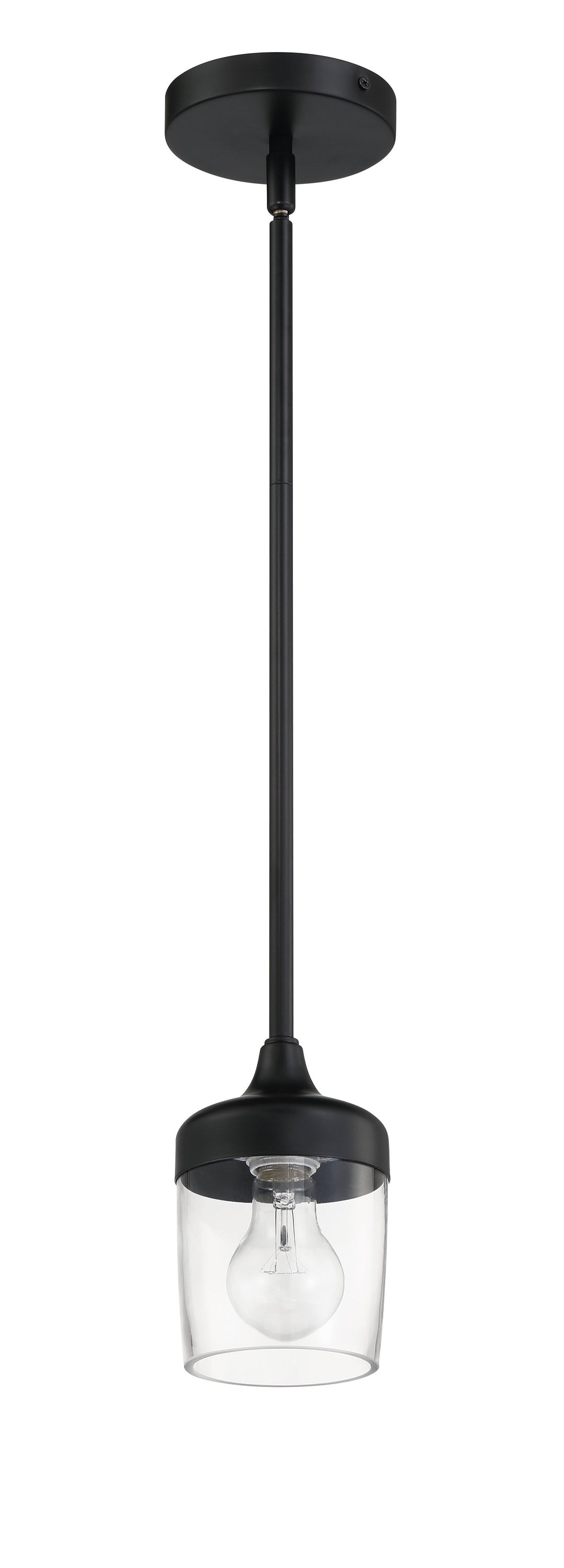 CRAFTMADE Wrenn 1 Light Mini Pendant in Flat Black