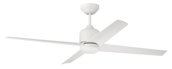 CRAFTMADE 52" Quell Fan, White Finish, White Blades. LED Light, WIFI and Control Included