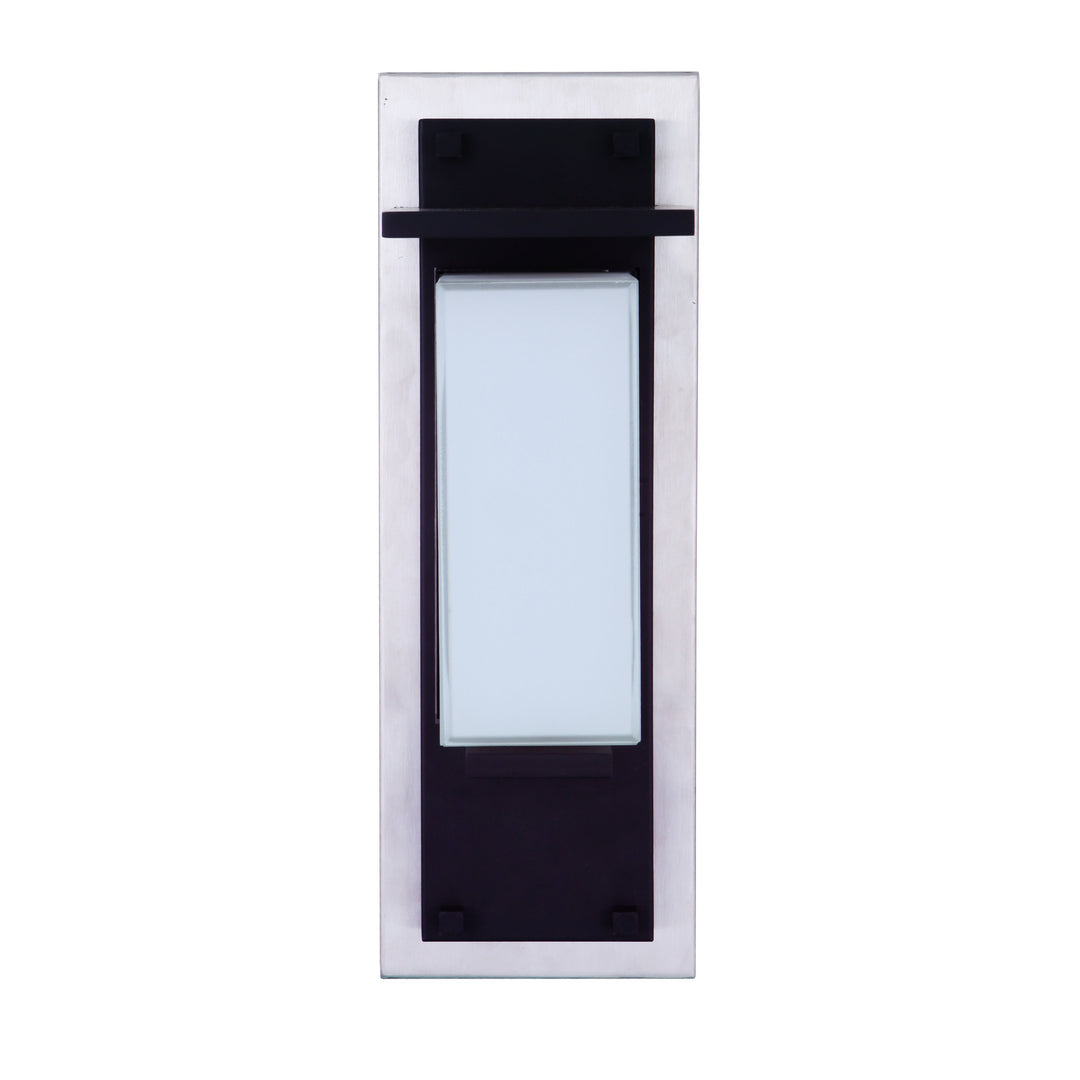 Heights 1 Light Small Outdoor LED Wall Lantern in Stainless Steel/Midnight CRAFTMADE