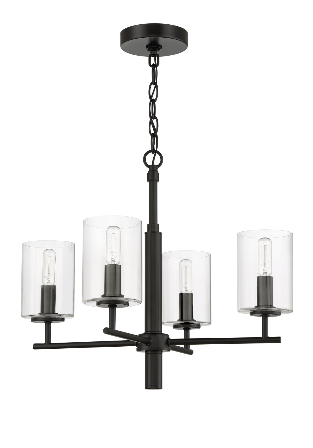 CRAFTMADE Hailie 4 Light Chandelier in Flat Black