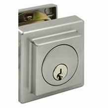 Deltana Low Profile Square Deadbolt Lock Grade 3 Brushed Nickel Finish DELTANA