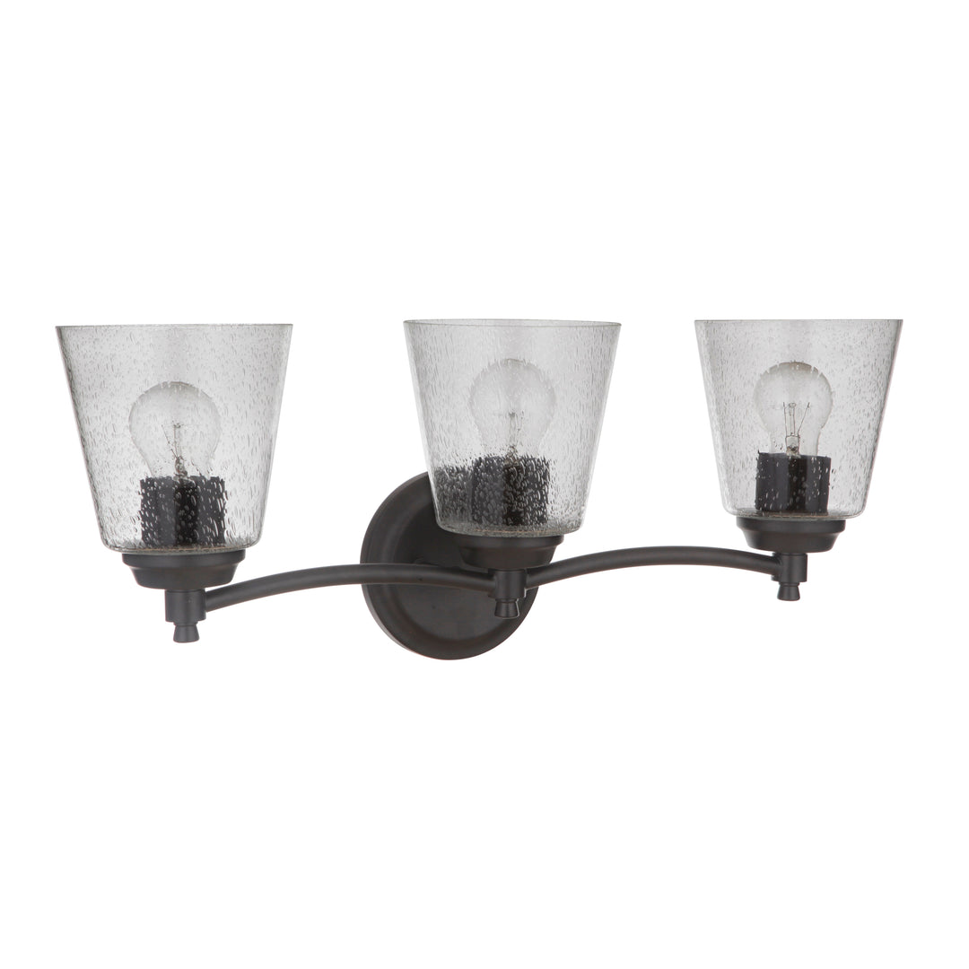 CRAFTMADE Tyler 3 Light Vanity in Flat Black