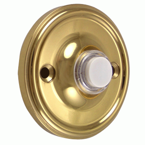 COPPER MOUNTAIN HARDWARE Solid Brass Traditional Style Doorbell (Polished Brass Finish)