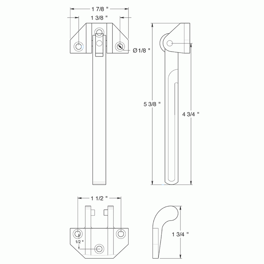 Door Guards, Security, Solid Brass 6 3/4" Door Guard (Lifetime Polished Brass Finish) DELTANA