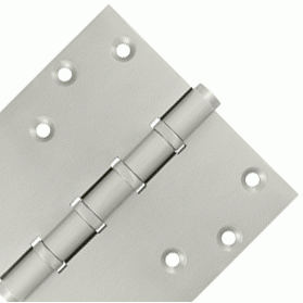 DELTANA 6 Inch X 6 Inch Solid Brass Ball Bearing Square Hinge (Brushed Nickel Finish)