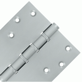 6 Inch X 6 Inch Solid Brass Ball Bearing Square Hinge (Brushed Chrome Finish) DELTANA