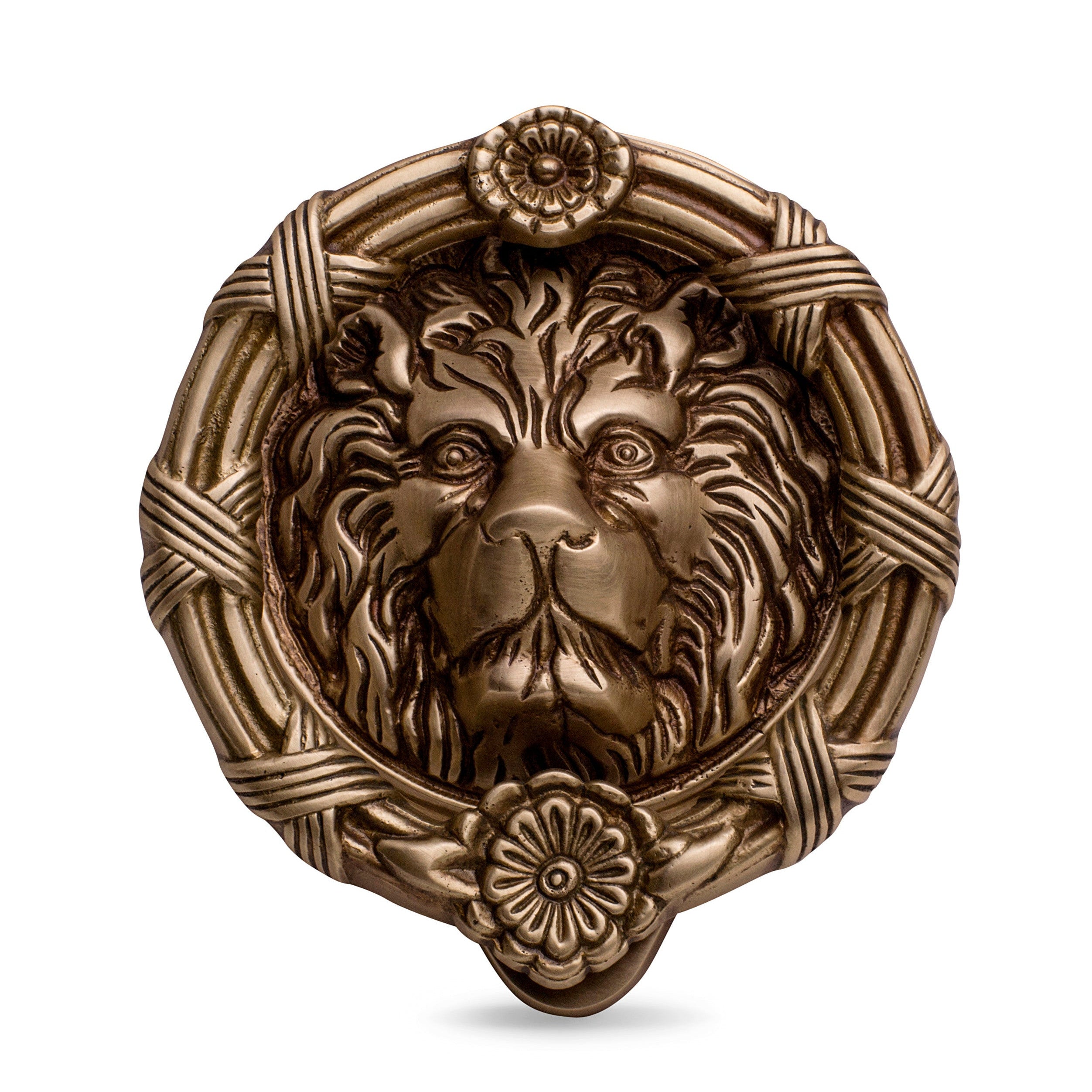 Brass Lion Door store Knocker - New Old Stock - French Vintage