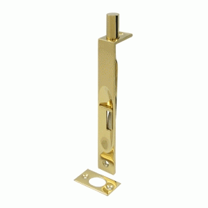 DELTANA 6 Inch Heavy Duty Square Flush Bolt (Polished Brass Finish)