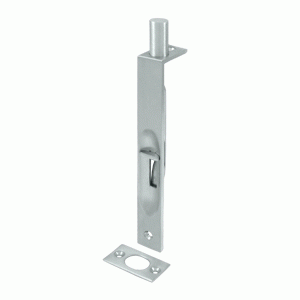 DELTANA 6 Inch Heavy Duty Square Flush Bolt (Brushed Chrome Finish)