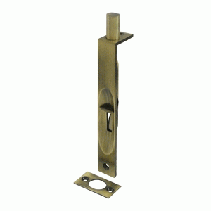 6 Inch Heavy Duty Square Flush Bolt (Antique Brass Finish) DELTANA