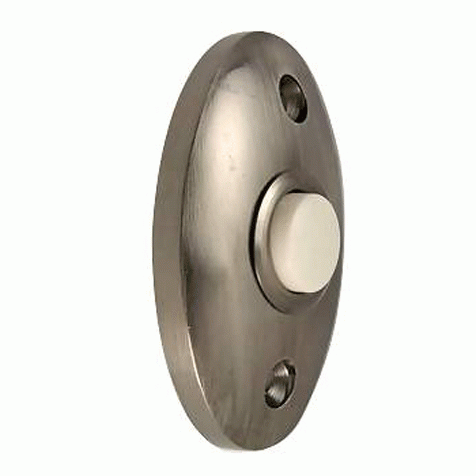 2 3/8 Inch Solid Brass Door Bell Button (Antique Nickel Finish) DELTANA