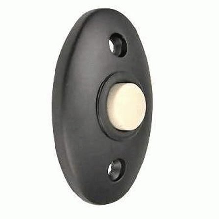 DELTANA 2 3/8 Inch Solid Brass Door Bell Button (Oil Rubbed Bronze Finish)