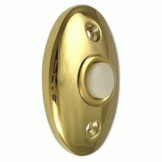 2 3/8 Inch Solid Brass Door Bell Button (Polished Brass Finish) DELTANA