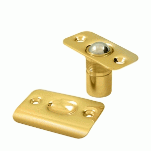 2 1/8 Inch Deltana Solid Brass Round Corners Ball Catch (PVD Lifetime Polished Brass Finish) DELTANA