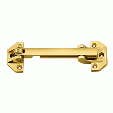 Door Guards, Security, Solid Brass 6 3/4" Door Guard (Lifetime Polished Brass Finish) DELTANA