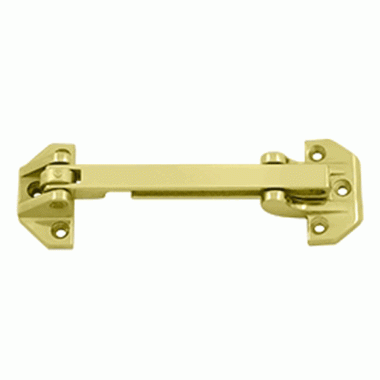 Door Guards, Security, Solid Brass 6 3/4" Door Guard (Polished Brass Finish) DELTANA