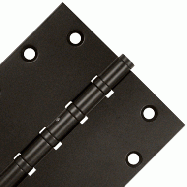 5 Inch X 5 Inch Solid Brass Non-Removable Pin Square Hinge (Oil Rubbed Bronze Finish) DELTANA