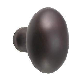 DELTANA 1 1/4 Inch Traditional Solid Brass Egg Knob (Oil Rubbed Bronze Finish)