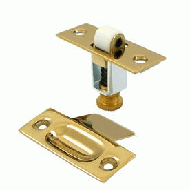 2 1/4 Inch Deltana Solid Brass Roller Catch (PVD Lifetime Polished Brass Finish) DELTANA