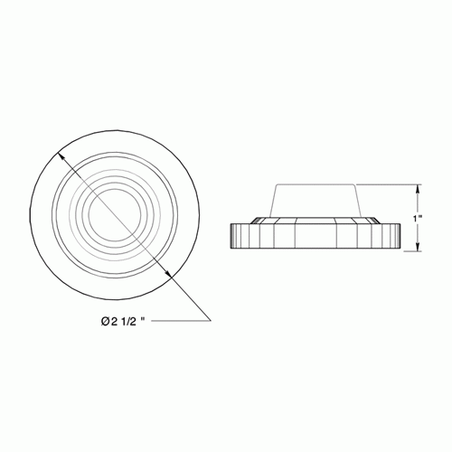 DELTANA 2 3/8 Inch Wall Bumper Guard (Polished Chrome Finish)